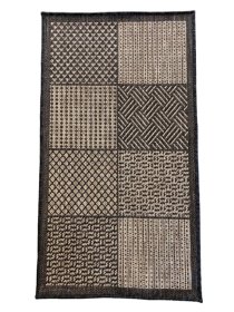Kilimas RICCO Sisal Mat, 60 x 110 cm, 100% polypropilenas/sizalis, tinka viduje ir lauke, kvadratai, 30H-3B6011