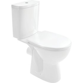 Klozetas KOLO FREJA, pastatomas, horizontalus nubėgimas, apatinis įvadas, dvigubas nuleidimas 3/6L, su lėtai nusileidžiančiu dangčiu, L79211000