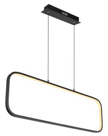 Pakabinamas LED šviestuvas GLOBO Silla, 24W, 230V, 3000K, 2770 lm, metalas, plastikas, matinės juodos sp., 800 x 100 x 1200 mm, 67262HB