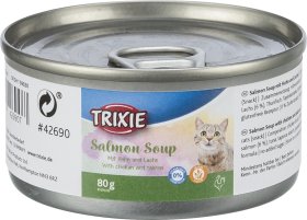 Konservuotas kačių ėdalas TRIXIE, sriuba katėms su vištiena ir lašiša, 80 g