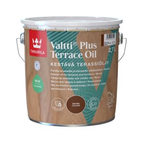 Aliejus terasoms ir lauko baldams TIKKURILA, Valtti Plus Terrace Oil , rudas, 2,7 l, vandens pagrindu