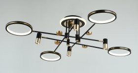 Lubinis LED šviestuvas BALTIK GAISMA K39232 Bk, 80W x 2, dimeriuojamas, su pultu, juodos sp., 1200 x 280 mm