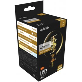 Filamentinė LED lemputė AVIDE, E27, G80, 4.5W, EW, 2700K, 400 lm