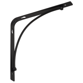 Lentynos laikiklis VELANO, BOW 200 CMT 200x200 mm, juodos spalvos, DMX 5655