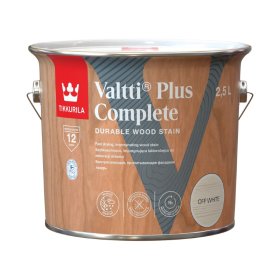 Medienos dažyvė TIKKURILA Valtti Plus Complete, 2,5 l, spalva OFF WHITE