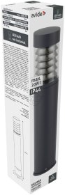 Lauko pastatomas šviestuvas AVIDE Delmar, 1xE27, 500 mm, IP44, antracito sp.