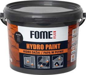 Hidroizoliaciniai dažai FOME FLEX Hydro Paint, RAL9005 juoda, 3kg.