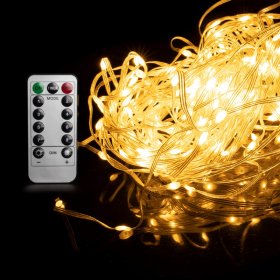 Šviečianti girlianda SUNLUX TY-420, 200 LED, 3 x 2 m, šiltai balta spalva, užuolaidos dizaino, IP44, tinka naudoti lauke