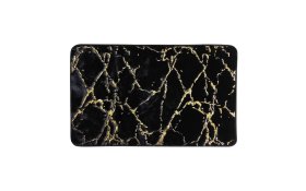 Vonios kilimėlis BENEDOMO, 50 x 80 cm, dirbtinis triušio kailis, poliesteris, juodos sp.