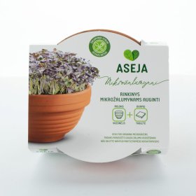 Rinkinys mikrožalumynams auginti ASEJA, molinis indas ir durpių tabletė