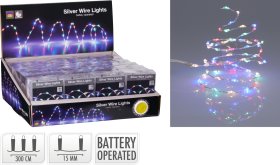 LED girlianda, 198 lempučių, įvairių sp., ilgis 3 m