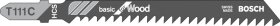Siaurapjūklio pjūkleliai BOSCH T 111 C Basic for Wood