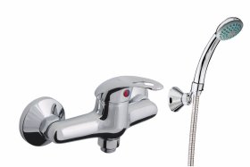 Dušo maišytuvas RUBINETA Y-12/K MARS, chromas, snapas "G", žarna 150 cm, dušo galvutė, dušo galvutės laikiklis