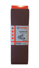 Juosta šlifavimui CORTEX P120, 75 x 533 mm, 3 vnt.