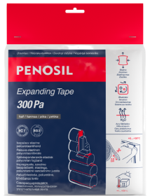 Besiplečianti sandarinimo juosta PENOSIL Expanding Tape 300Pa, 20/8-13 mm, 4,3m rulone, pilka