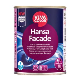 Mineralinių fasadų dažai VIVACOLOR Hansa Facade, 0,9 l, LA bazė, balti, visiškai matiniai