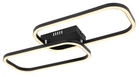 Pakabinamas LED šviestuvas GLOBO Silla, 24W, 230V, 3000K, 2600 lm, metalas, plastikas, matinės juodos sp., 306 x 60 x 626 mm, 67262DB