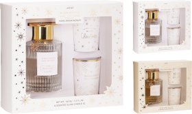 Dovanų rinkinys, namų kvapas 100 ml ir kvapni žvakė, 2 skirtingi kvapai