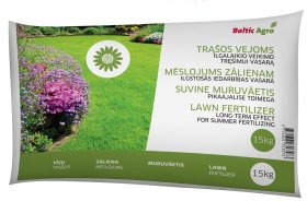 Trąšos vejoms BALTIC AGRO, ilgalaikio veikimo vasarai, 15 kg