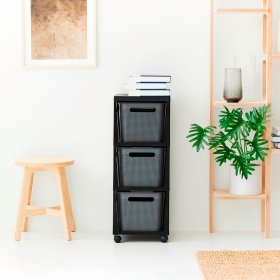 Komoda ROTHO Brisen, 3 stalčių, daiktadėžės 16 l, antracito sp.