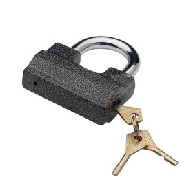 Pakabinama spyna INOVO A-80, 80 mm, juodos spalvos, 3 raktai