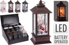 Kalėdinė LED dekoracija Žibintas, 13 cm, 4 skirtingų sp.