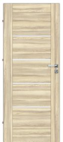 Laminuotos vidaus durys su užlaida VOSTER Vinci 10, kairinės, spalva Oak latte, matmenys 2030 x 744 x 40 mm