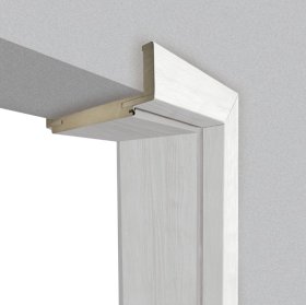 Laminuota durų stakta VOSTER, reguliuojama, su apvadais, komplektas durų varčiai, dešininė, spalva Bianco, 100-120x80x2089 mm, 2 vnt., 100-120x60x784 mm, 1 vnt., EKSPO