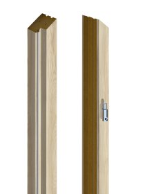 Laminuotų durų su užlaida stakta VOSTER, vertikali, dešininė, spalva Oak latte, matmenys 2063 x 90 x 44 mm, 2 vnt.