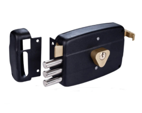 Pridedama spyna KALE, 157C3M, juoda, 3 raktai, medinėms lauko durims