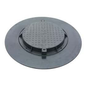 Šulinio dangtis GINMIKA 780 PE, su praplatinimu, A15, 1000x95mm, juodas