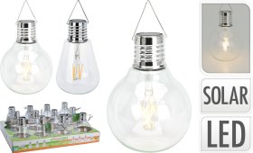 Pakabinama lemputė su saulės baterija, stiklinė