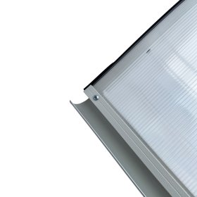 Stogelis STARKEDACH Rodeo, matmenys 6 x 1500 x 700 x 200 mm, lenktas, šv. pilka spalva, skaidrus polikarbonatas