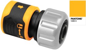 Greita jungtis žarnai HERVIN GARDEN+ HG-28207-01, tinka Ø16-19 mm (5/8-3/4") žarnoms, saugus pasukamas užfiksavimo mechanizmas, metalinis dangtelis