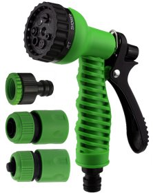 Pistoletinis purkštukas HERVIN GARDEN MY-818, 7 f-jų purkštukas, ½" jungtis, ½" jungtis su vožtuvu, ½" - ¾" čiaupo jungtis