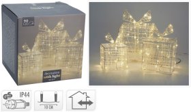 Šviečianti dekoracija Dovana, šviečianti (LED), 3 vnt.