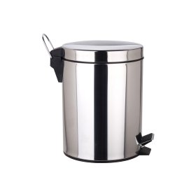 Nerūdijančio plieno šiukšlių dėžė su pedalu BENEDOMO, 5 l