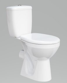 Klozetas CERSANIT MITO Mito Grey, pastatomas, dvigubas nuleidimas 3/6 L, horizontalus nubėgimas, įvadas iš šono, su dangčiu