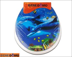 Klozeto dangtis BENEDOMO Wcsoftprint, 39 x 36,5 x 4,5 cm, minkštas,  įvairių dizainų, su tvirtinimo elementais