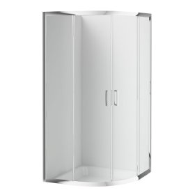 Dušo kabina DEANTE Funkia, 90 x 90 x 185 cm, pusapvalė, grūdintas skaidrus stiklas, be padėklo, Lenkija