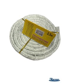 Krosnelės durų sandarinimo virvė, stiklo pluošo DUGUVA, 12 mm/2,5 m