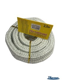 Krosnelės durų sandarinimo virvė, stiklo pluošo DUGUVA, 20 mm/2,5 m