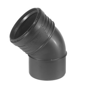Betriukšmės kanalizacijos alkūnė WAVIN SiTech+, d110/45°, 215511045