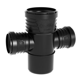 Betriukšmės kanalizacijos keturšakis WAVIN SiTech+, d75/50/50/87,5° Radius, 215680001