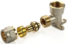 Montažinė alkūnė GENERAL FITTINGS, d20 x 1/2'', užveržiama/vidinis sriegis 88.04.335