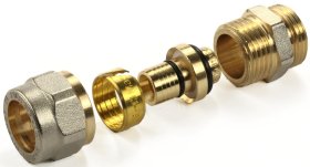 Jungtis GENERAL FITTINGS, d16 x 1/2'', užveržiama/išorinis sriegis 88.03.515