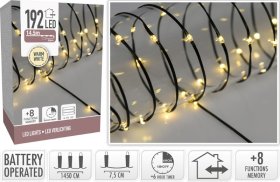 Šviečianti girlianda, su 192 LED, šiltai baltos sp., ilgis 14,5 m