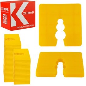 Išlyginimo kaladėlės, 50 x 50 x 5 mm, geltonos sp., 50 vnt.