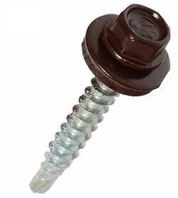 Cinkuotas savisriegis su tarpine RAWLPLUG, RAL 8017, 4,8 x 35 mm, 150 vnt.