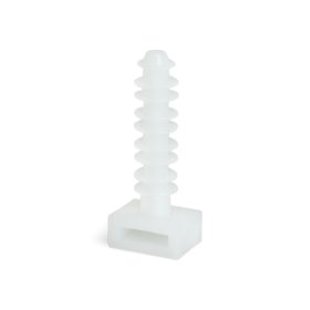 Tvirtinimo dirželio kaištis XIDO, 6x30 mm, baltos sp., 100 vnt., TDK6X30-W